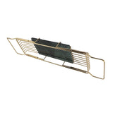 Metal Marble Bathtub Rack Anti Slip Space Saving Multi Functional Expandable Bathtub Tray House Warming Gift Gold Green
