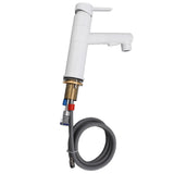 Kitchen Sink Faucet with Pull Down Sprayer Copper 360 Degree Rotation Leakage Proof Single Handle Sink Mixer Tap for Laundry Bathroom