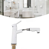 Kitchen Sink Faucet with Pull Down Sprayer Copper 360 Degree Rotation Leakage Proof Single Handle Sink Mixer Tap for Laundry Bathroom