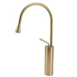 Sink Faucet Stylish Design Convenient Rotation Counter Basin Water Tap for Bathroom Home Hotel Brushed Gold