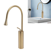 Sink Faucet Stylish Design Convenient Rotation Counter Basin Water Tap for Bathroom Home Hotel Brushed Gold