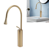 Sink Faucet Stylish Design Convenient Rotation Counter Basin Water Tap for Bathroom Home Hotel Brushed Gold