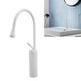 Sink Faucet Stylish Design Convenient Rotation Counter Basin Water Tap for Bathroom Home Hotel White