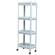 Bathroom Floor Storage Shelf Bathroom Storage Open Shelf Unit Freestanding Corner Rack Shelves Storage Rack Nordic Blue 4 Tier (with Wheels) In Australia - Darrahopens