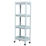 Bathroom Floor Storage Shelf Bathroom Storage Open Shelf Unit Freestanding Corner Rack Shelves Storage Rack Nordic Blue 4 Tier (with Wheels) In Australia - Darrahopens