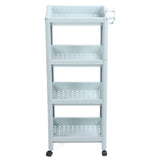 Bathroom Floor Storage Shelf Bathroom Storage Open Shelf Unit Freestanding Corner Rack Shelves Storage Rack Nordic Blue 4 Tier (with Wheels) In Australia - Darrahopens