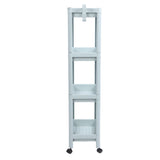 Bathroom Floor Storage Shelf Bathroom Storage Open Shelf Unit Freestanding Corner Rack Shelves Storage Rack Nordic Blue 4 Tier (with Wheels)