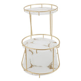 Makeup Shelf Organizer Iron Glass Stylish Modern Bathroom Countertop Organizer for Cosmetic Perfume Skincare White Background In Australia - Darrahopens