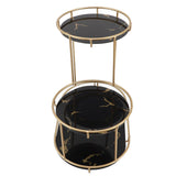 Makeup Shelf Organizer Iron Glass Stylish Modern Bathroom Countertop Organizer for Cosmetic Perfume Skincare Black Background In Australia - Darrahopens