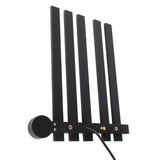 Heated Towel Rack Aluminum 5 Bars Smart Constant Temperature Towel Warmer Electric Towel Drying Rack for Bathroom Black AU Plug 220V