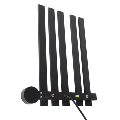 Heated Towel Rack Aluminum 5 Bars Smart Constant Temperature Towel Warmer Electric Towel Drying Rack for Bathroom Black AU Plug 220V