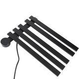 Heated Towel Rack Aluminum 5 Bars Smart Constant Temperature Towel Warmer Electric Towel Drying Rack for Bathroom Black AU Plug 220V