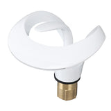 Waterfall Bathroom Faucet Single Handle Hot Cold Bathroom Sink Faucet Vanity Faucet Snake Head Shape White