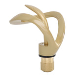 Waterfall Bathroom Faucet Single Handle Hot Cold Bathroom Sink Faucet Vanity Faucet Snake Head Shape Brushed Gold