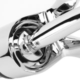 Waterfall Bathroom Faucet Single Handle Hot Cold Bathroom Sink Faucet Vanity Faucet Snake Head Shape Electroplated