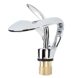 Waterfall Bathroom Faucet Single Handle Hot Cold Bathroom Sink Faucet Vanity Faucet Snake Head Shape Electroplated