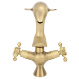 Bathroom Sink Faucet Copper Antique Dolphin Double Lever Washbasin Mixer Tap for Kitchen Toilet Bathtub