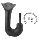 Waterfall Basin Faucet Single Handle Copper Modern Hot Cold Vanity Mixer Tap for Bathroom Toilet Black In Australia - Darrahopens