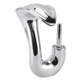 Waterfall Basin Faucet Single Handle Copper Modern Hot Cold Vanity Mixer Tap for Bathroom Toilet Plated