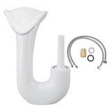 Waterfall Basin Faucet Single Handle Copper Modern Hot Cold Vanity Mixer Tap for Bathroom Toilet White In Australia - Darrahopens