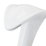 Waterfall Basin Faucet Single Handle Copper Modern Hot Cold Vanity Mixer Tap for Bathroom Toilet White