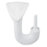 Waterfall Basin Faucet Single Handle Copper Modern Hot Cold Vanity Mixer Tap for Bathroom Toilet White