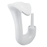 Waterfall Basin Faucet Single Handle Copper Modern Hot Cold Vanity Mixer Tap for Bathroom Toilet White