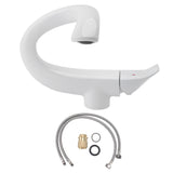 Copper Basin Faucet Multipurpose Modern Simple Exquisite Adjustable Cold Hot Water Bathroom Sink Faucet for Bathroom White