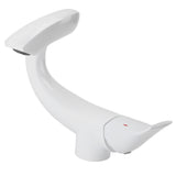 Copper Basin Faucet Multipurpose Modern Simple Exquisite Adjustable Cold Hot Water Bathroom Sink Faucet for Bathroom White
