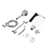 Shower System Bathroom Luxury Rain Mixer Shower Combo Set with Wall Mounted Rainfall Shower Head Diverter Flexible Hose Adjustable Extension Arm In Australia - Darrahopens