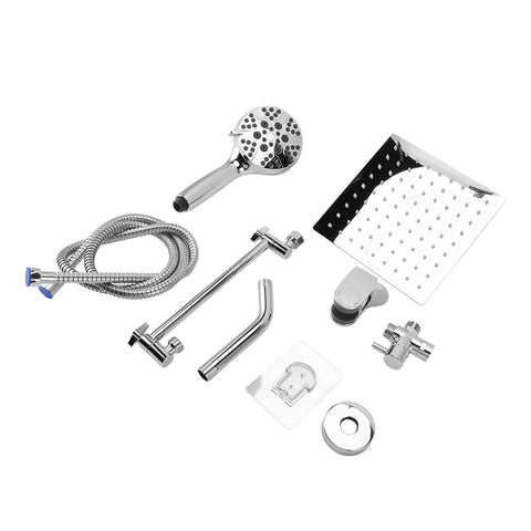 Shower System Bathroom Luxury Rain Mixer Shower Combo Set with Wall Mounted Rainfall Shower Head Diverter Flexible Hose Adjustable Extension Arm In Australia - Darrahopens