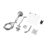 Shower System Bathroom Luxury Rain Mixer Shower Combo Set with Wall Mounted Rainfall Shower Head Diverter Flexible Hose Adjustable Extension Arm
