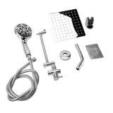Shower System Bathroom Luxury Rain Mixer Shower Combo Set with Wall Mounted Rainfall Shower Head Diverter Flexible Hose Adjustable Extension Arm