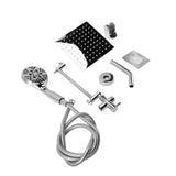 Shower System Bathroom Luxury Rain Mixer Shower Combo Set with Wall Mounted Rainfall Shower Head Diverter Flexible Hose Adjustable Extension Arm