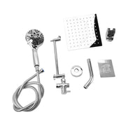 Shower System Bathroom Luxury Rain Mixer Shower Combo Set with Wall Mounted Rainfall Shower Head Diverter Flexible Hose Adjustable Extension Arm