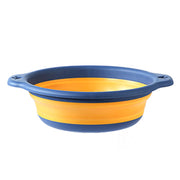 Foldable Dishpan for Washing Dishes Plastic Round Hanging Folding Basin Bucket Sink Dish Tub with Hook for Kitchen RV Camping L