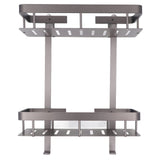 Bathroom Storage Shelf Double Layer Aluminium Alloy Surrounding Edges Wall Mounted Shower Shelf In Australia - Darrahopens