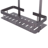 Bathroom Storage Shelf Double Layer Aluminium Alloy Surrounding Edges Wall Mounted Shower Shelf