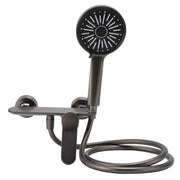 Handheld Shower Head Set Copper High Pressure 4 Modes Wall Mounted Single Handle Handheld Shower Sprayer for Bathroom Grey In Australia - Darrahopens