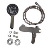 Handheld Shower Head Set Copper High Pressure 4 Modes Wall Mounted Single Handle Handheld Shower Sprayer for Bathroom Grey In Australia - Darrahopens