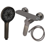 Handheld Shower Head Set Copper High Pressure 4 Modes Wall Mounted Single Handle Handheld Shower Sprayer for Bathroom Grey In Australia - Darrahopens