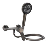 Handheld Shower Head Set Copper High Pressure 4 Modes Wall Mounted Single Handle Handheld Shower Sprayer for Bathroom Grey