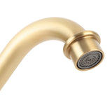 Basin Faucet Short Brass Double Handle Cold Hot Water Swivel Sink Faucet for Kitchen Bathroom