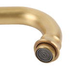Single Handle Single Hole Vessel Sink Faucet Swivel Bathroom Faucet Hot and Cold Water Tap with 2 Hoses Copper