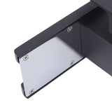 LED Bathroom Sink Faucet Black Waterfall Single Hole Handle Vanity Faucet with 2 Water Pipes