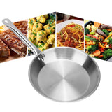 26 x 5cm Fry Pan Stainless Steel Steak Pot Composite Bottom Stew Meat Fried Eggs Cooking Tools In Australia - Darrahopens