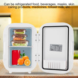 6L Mini Portable Car Refrigerator Electric Fridge Cooler Warmer for Makeup Foods MedicationEU Plug 220V