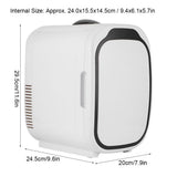 6L Mini Portable Car Refrigerator Electric Fridge Cooler Warmer for Makeup Foods MedicationEU Plug 220V