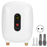 Mini Hot Water Heater Electric Fixed Frequency Water Heating Appliance for Bathroom ShowerEU Plug 220V 3500W