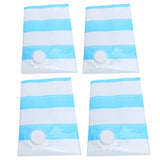 Travel Vacuum Bag Reusable Clothes Quilt Blanket Storage Bags with 3.5cm Air Inlet80x60cm